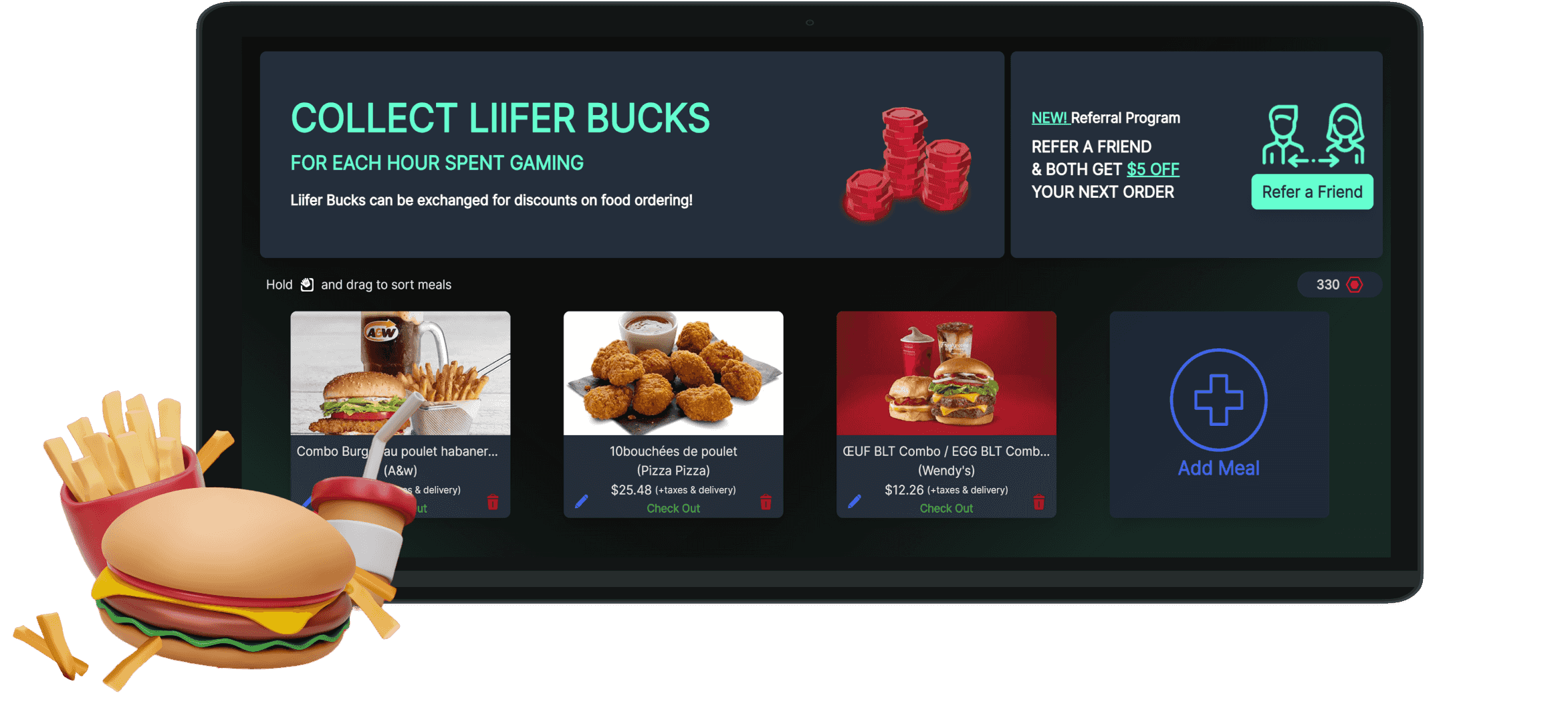 create custom meals for food delivery